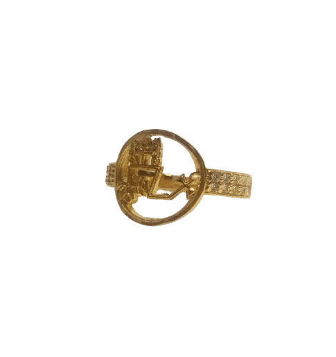 Anel Dantalion Cravejado Folheado a Ouro